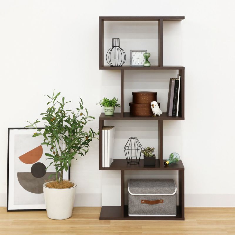 [ユニークなジグザグデザイン]ジグザグデザインが置くだけで目を引くインテリアに。ディスプレイする雑貨を引き立てます。