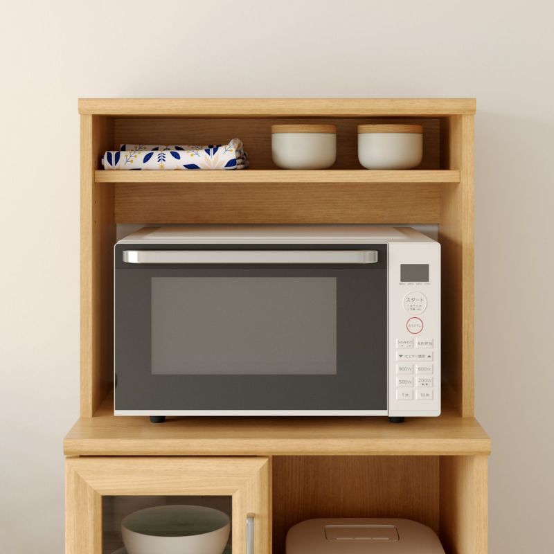 [単機能電子レンジが置けます]レンジ置き場は耐荷重20kg。内寸幅54.7cmで、単機能電子レンジが設置できます。※電気製品の説明書の設置方法をご確認の上ご使用ください